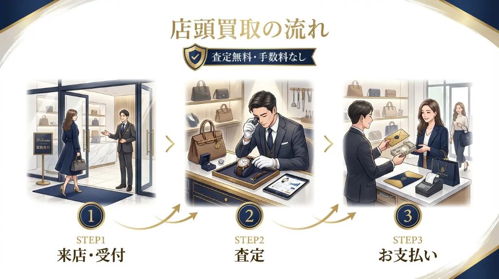店頭買取の流れ