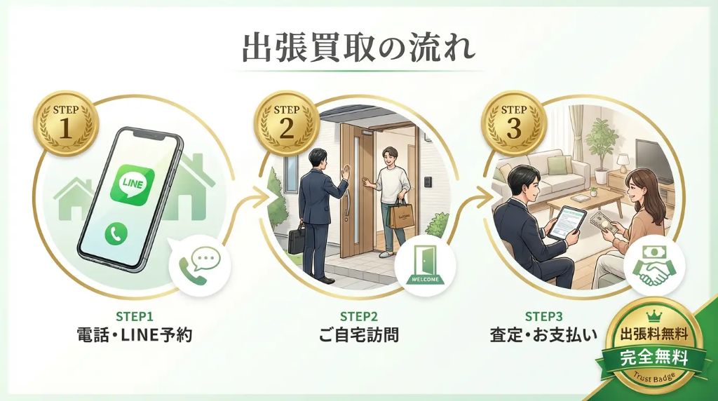 出張買取の流れ