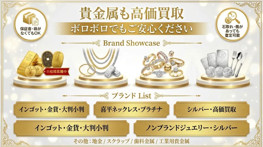 金・プラチナ買取品目